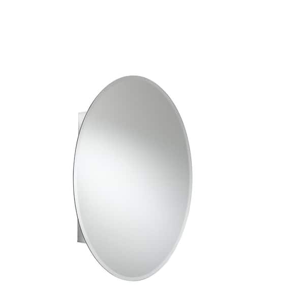 JACUZZI 21 in. x 31 in. Recessed or Surface Mount Single Door Oval Medicine Cabinet