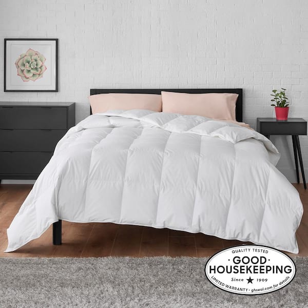 StyleWell All Season White King Down Feather Blend Comforter