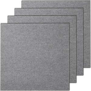 Gray Commercial Residential 24 in. x 24 in. Peel and Stick Pattern Carpet Tile Carpet Squares 576 sq. ft.