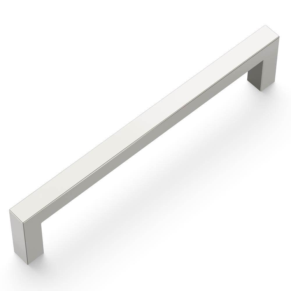 Brushed Nickel Modern Bar Pull with Mounting Hardware