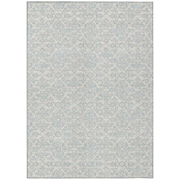 Chantille Machine Washable Indoor/Outdoor Abstract ACN2712 Ivory 10 ft. x 14 ft. Area Rug