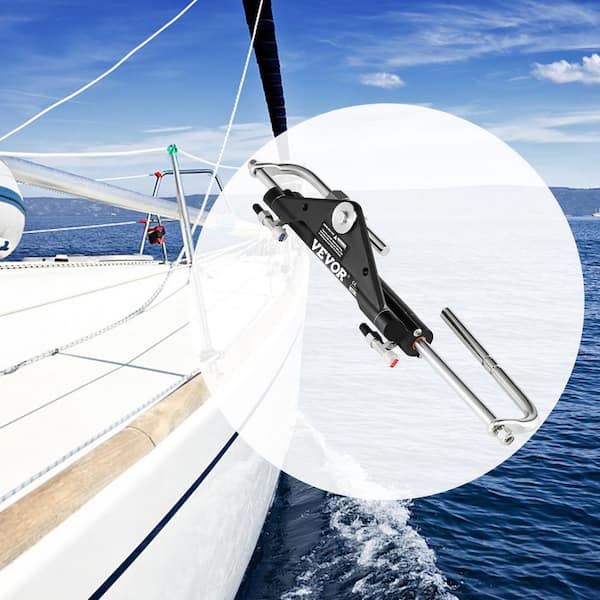 Hydraulic Steering Cylinder HC4645H Front Mount Hydraulic Outboard Marine Steering Cylinder for Up to 150HP Boats Steer