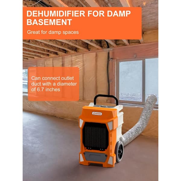 Commercial Dehumidifier for Basement with Drain Hose and Pump