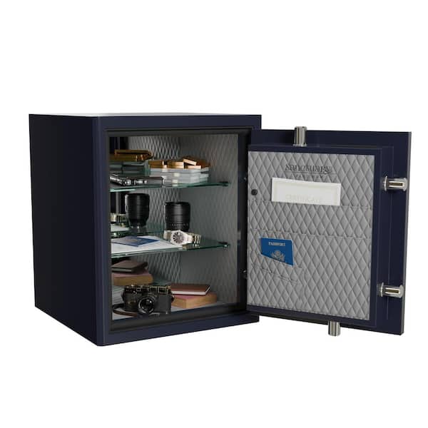 Sanctuary Platinum 3.32 cu. ft. Fireproof and Waterproof Home and Office Safe, Navy Blue