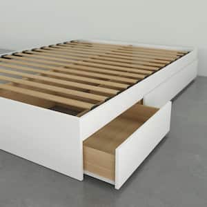 Nexera White Queen Size 3-Drawer Storage Platform Bed