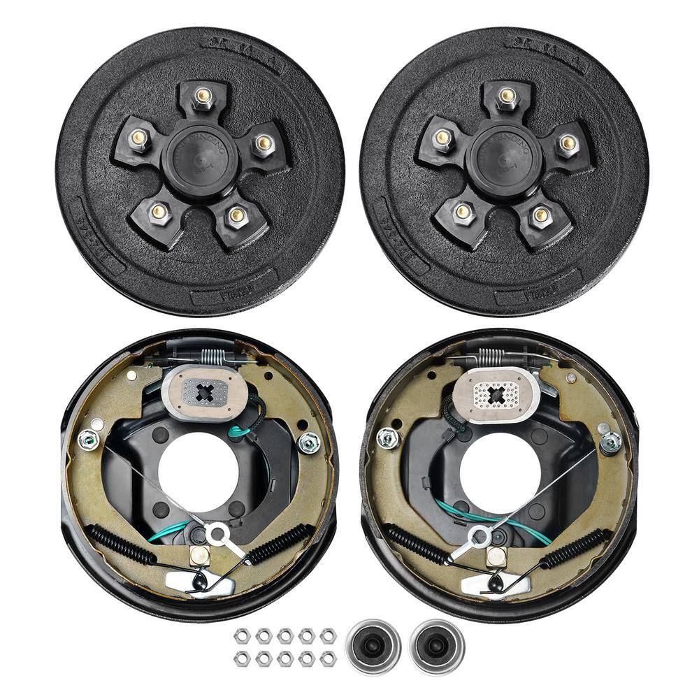 Trailer Hub Drum Kits 5 on 4.5 in. B.C. with 10 in. x 2.25 in. Electric Brakes, Self-Adjusting Trailer Brake Assembly