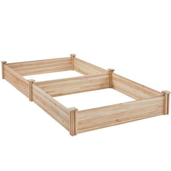 Wooden Raised Garden Bed Separate Planting Space Patio Yard Greenhouse