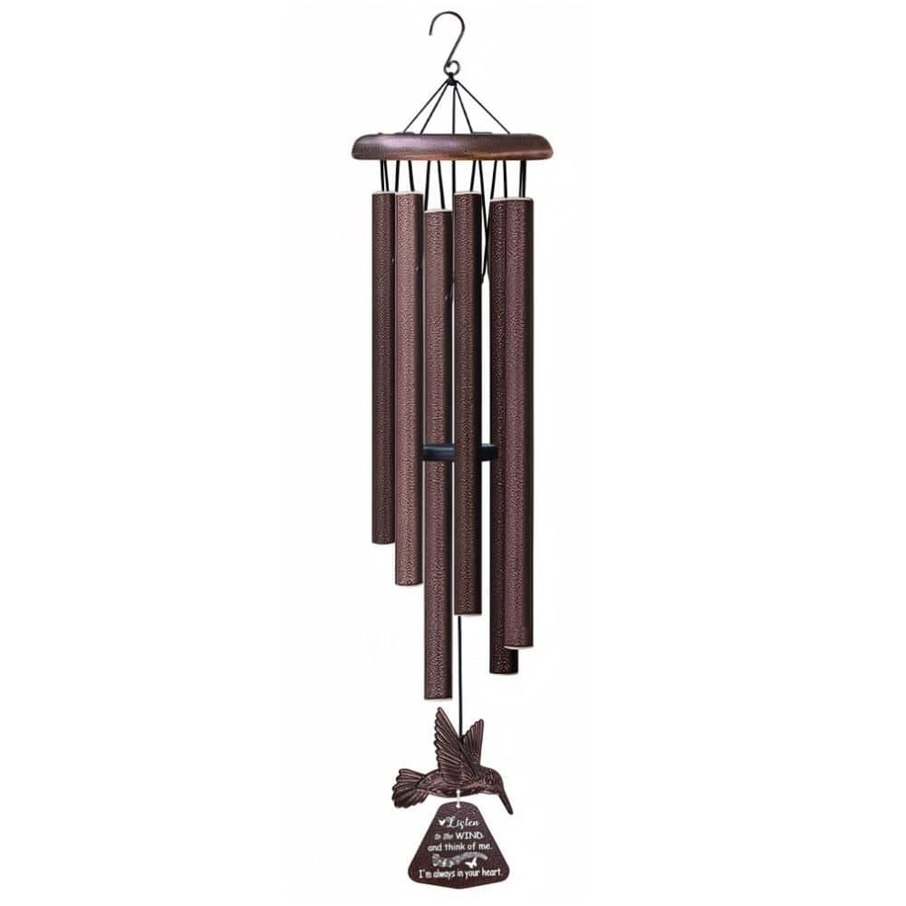 Silver Memorial Wind Chime with Hummingbird Spinner Design for Sympathy Condolence and Remembrance Gifts (1-Pack) price history on PriceWatchPro