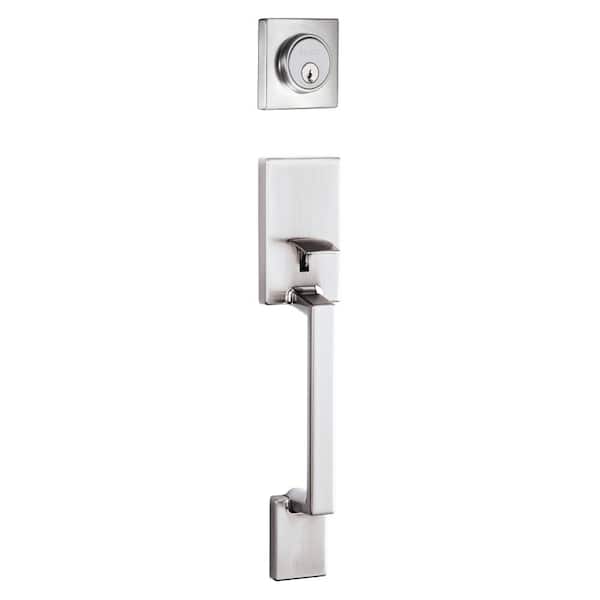 TOLEDO Single Cylinder Lugo Low Profile Satin Nickle Door Handleset