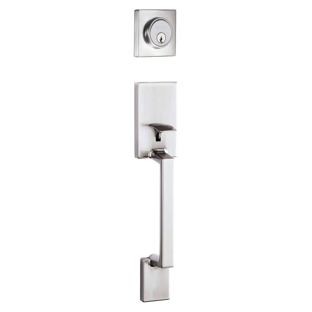 Double Cylinder Lugo Low Profile Satin Nickle Door Handleset price history on PriceWatchPro