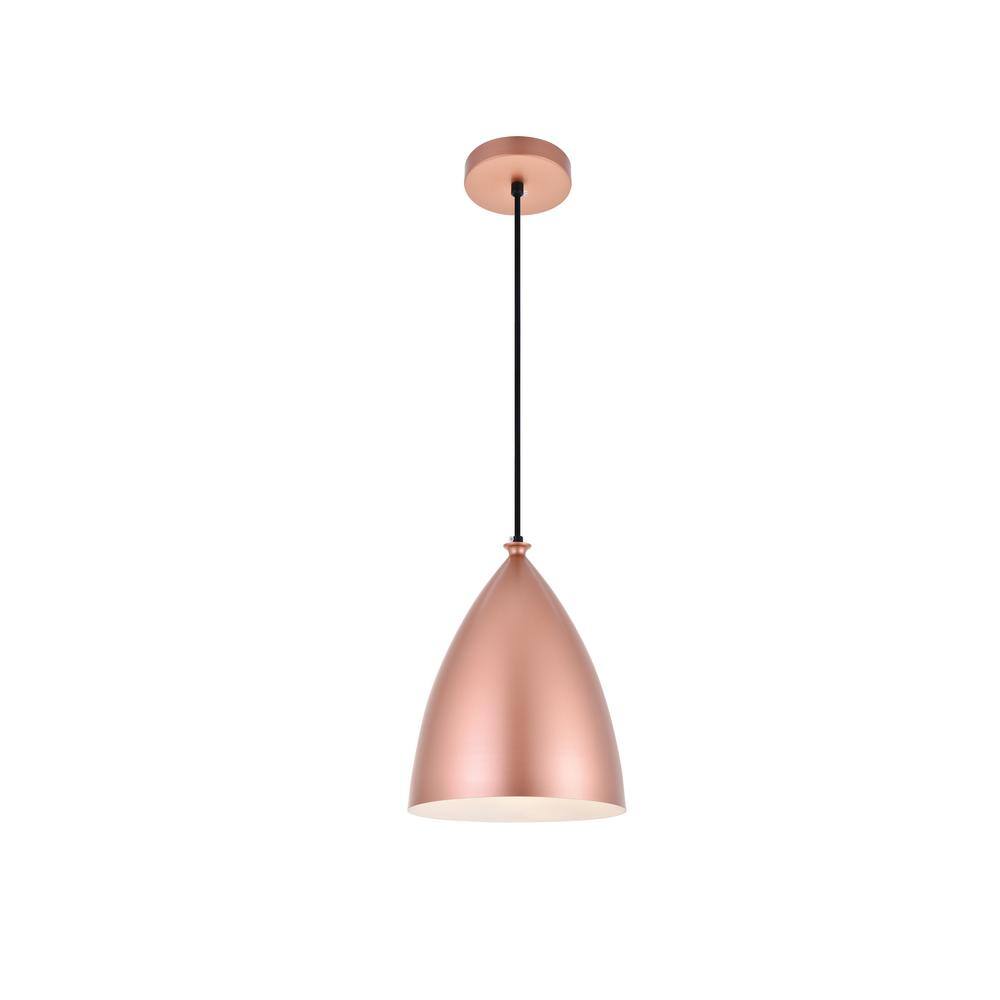 Honey Gold Aluminum Single Pendant Light