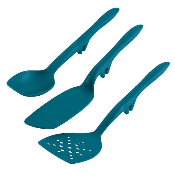 Rachael Ray Tools and Gadgets Lazy Spoon and Flexi Turner Set, 3-Piece, Teal