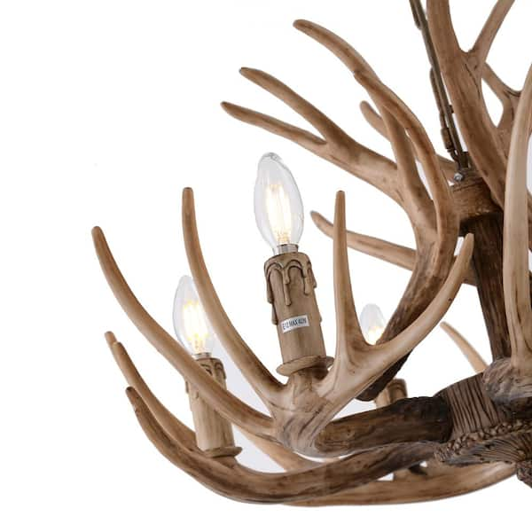 Unbranded Marcus 6 Light Brown Antler Pendant Light IL07