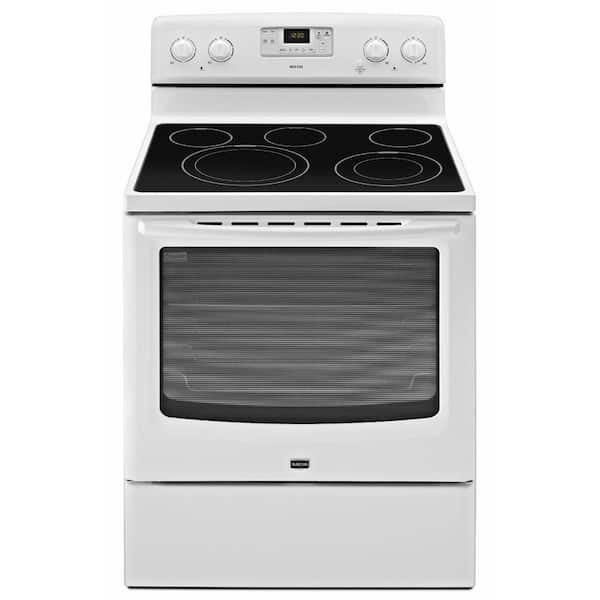 Maytag AquaLift 6.2 cu. ft. Electric Range with Self-Cleaning Oven in White-DISCONTINUED