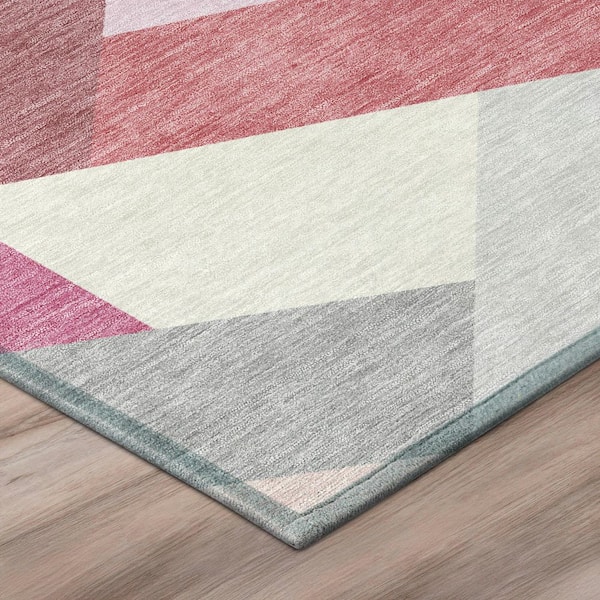 Chantille Machine Washable Indoor/Outdoor Abstract ACN2893 Mauve 2 ft. x 7 ft. Runner Rug