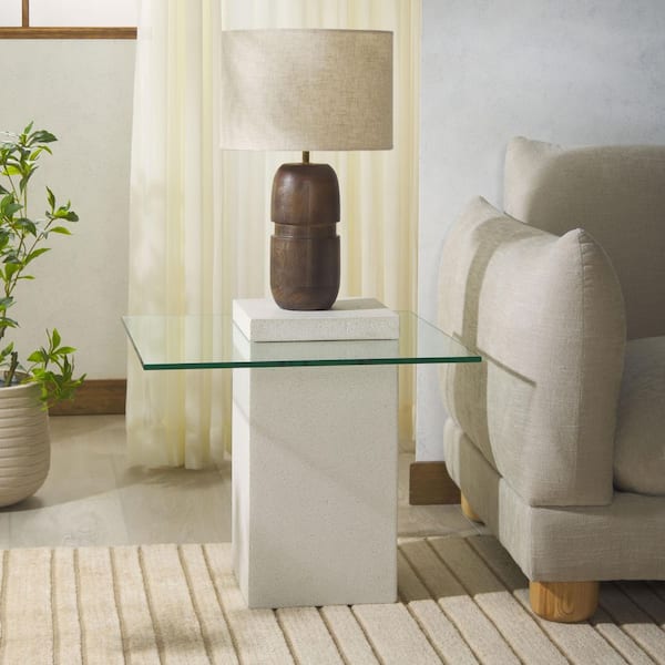 Sophibeth 21.7 in. Round Concrete End Table