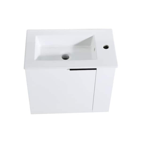 Tatahance Bath Suite with Small Bathroom Vanity and Sink in White