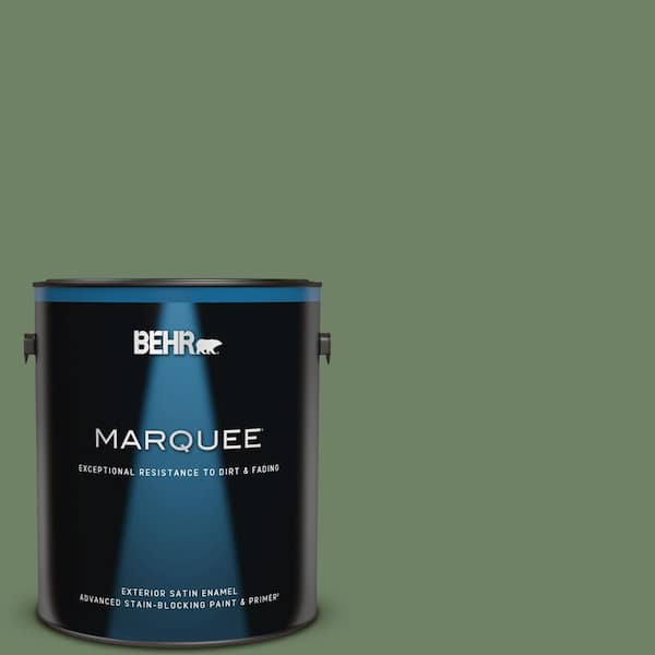 BEHR MARQUEE 1 gal. #S390-6 Cliffside Park Satin Enamel Exterior Paint & Primer