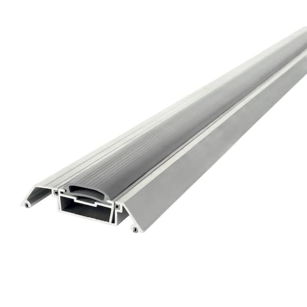3.5 in. x 36 in. Silver Adjustable Aluminum with Vinyl Seal Door Weatherstripping Threshold