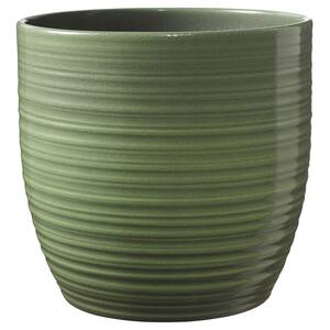 7.5 in. Noelle Small Green Textured Ceramic Pot (7.5 in. D x 7.1 in. H)