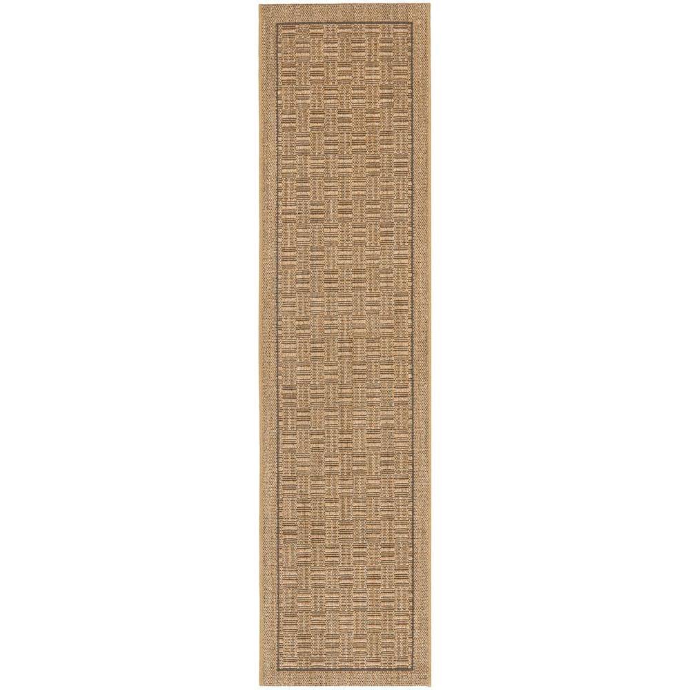 Natural Sisal Geometric 2' x 8' Runner Rug