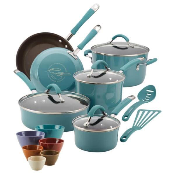 15 Piece Cookware Set Hard Enamel Nonstick Aluminum Cucina Modern Oven Safe 