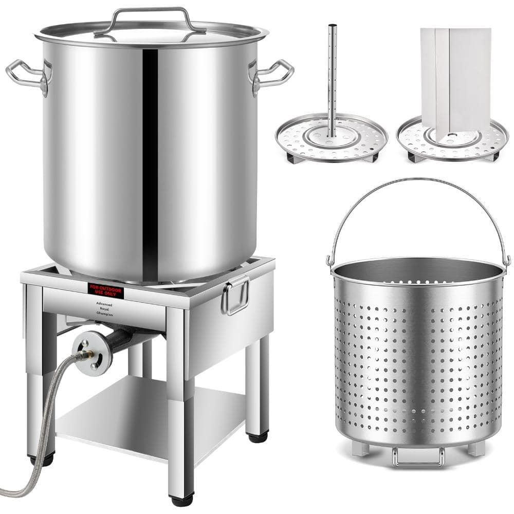 40QT Stainless Steel Pot with 200,000 BTU Folding Propane Burner,Seafood Boil Pot with Basket and Steamer Rack,10 Gallon price history on PriceWatchPro