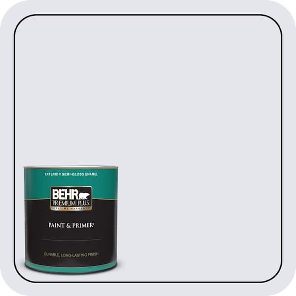 BEHR PREMIUM PLUS 1 qt. #630C-1 Lavender Haze Semi-Gloss Enamel Exterior Paint & Primer