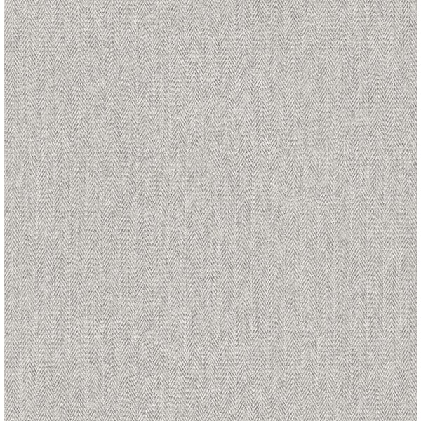 Advantage Grey Herringbone Tweed Wallpaper