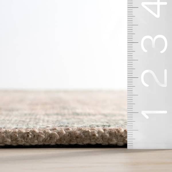 8 ft. x 10 ft. Pink Mythic Wool and Cotton Indoor/Outdoor Patio Rug