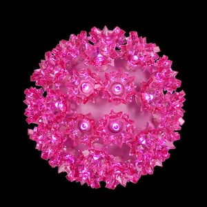 6 in. 70-Light LED Pink Decorative Starlight Sphere