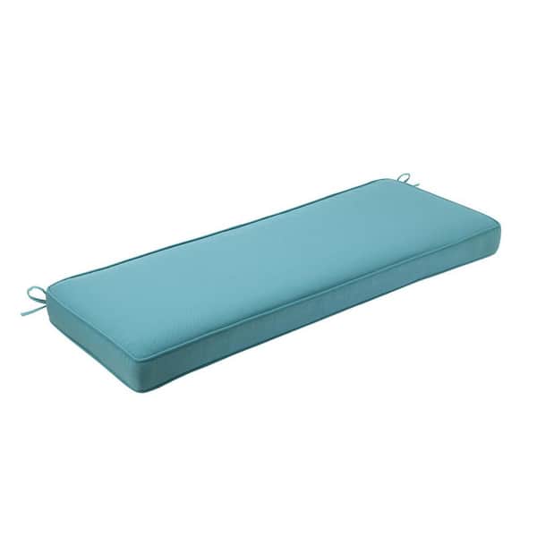 Aoodor 46.5 in. x 17.7 in. x 3 in. Outdoor Bench Cushion Seat Pads with Removable Cover in Blue