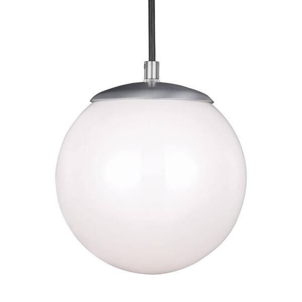 Generation Lighting Hanging Globe 1-Light Satin Aluminum Pendant Lighting