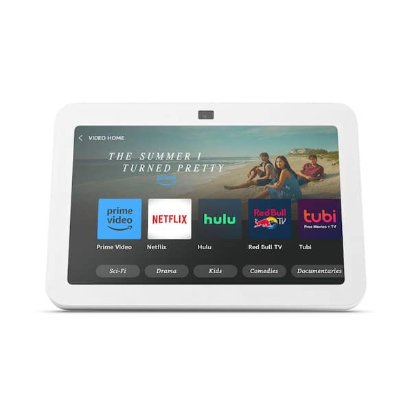 Echo Show 8 (3rd Gen, 2023 release) 8 in. HD Smart Display with  Spatial Audio, Smart Home Hub, and Alexa (Glacier White) B0BLS3QJTX - The  Home Depot
