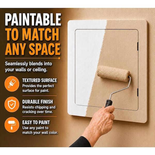 Morvat 6 in. x 9 in. White Plastic Drywall Access Panel MOR-PAP-69