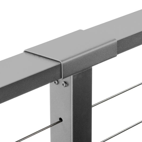 CityPost CP Gray Rail Bracket for Decking, Porches, and Deck Stairs - Painted Galvanized Steel - 3-in x 6-in - Strong and Easy to Install