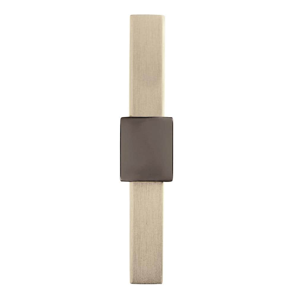 Mulino 2-3/8 inch Silver Champagne and Black Nickel T-Handle Knob