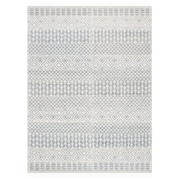 Natura 10 ft. x 14 ft. Ivory/Black Geometric Area Rug