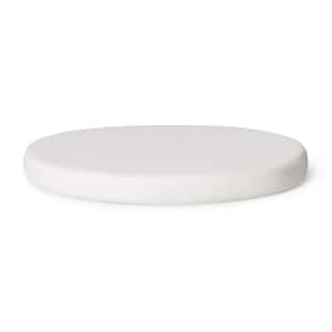 FadingFree (Set of 4) 18 in. Round Outdoor Patio Circle Dining Chair Seat Cushions in White