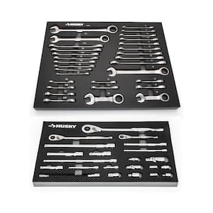 1/4 in., 3/8 in., 1/2 in. 144 Position Ratchet, Accessory and Ratcheting Wrench Set (52-Piece)