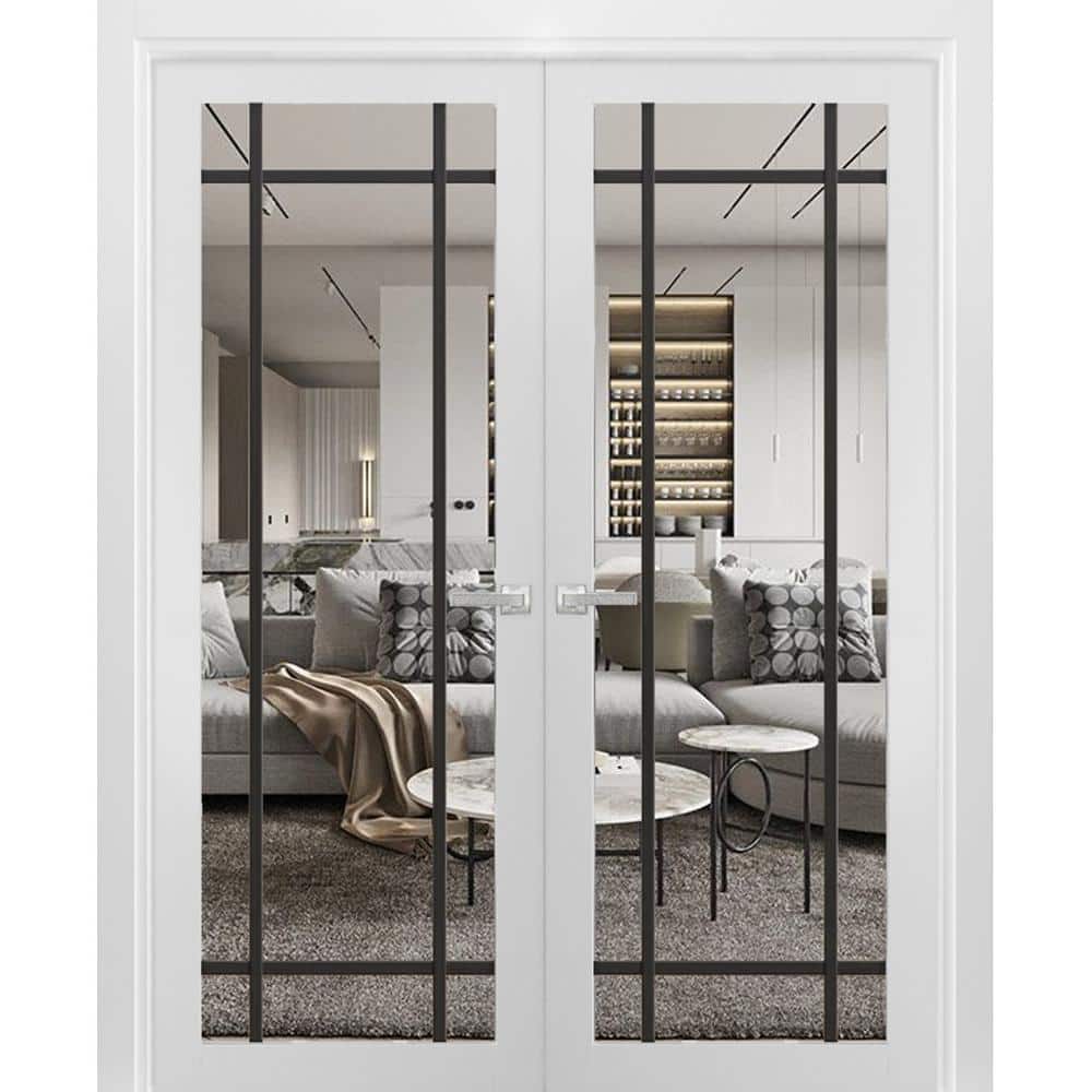 48 in. x 80 in. White Finished Universal/Reversible Frosted Glass Solid Wood Assembly Required Interior Door Kit price history on PriceWatchPro