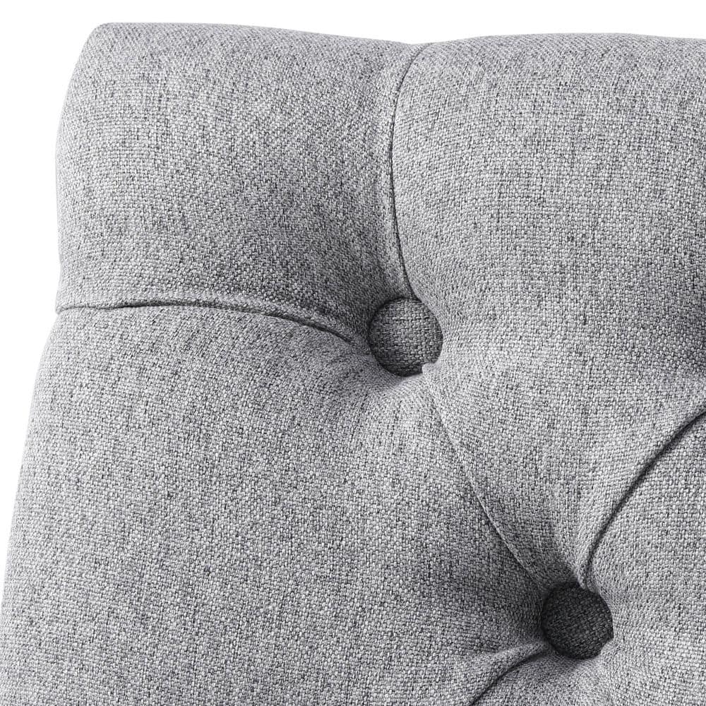 High Parsons Linen Upholstered Side Chair in Gray