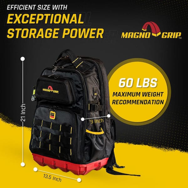 MagnoGrip RED Base Series 13.5 in. 41-Pocket Contractor's Backpack