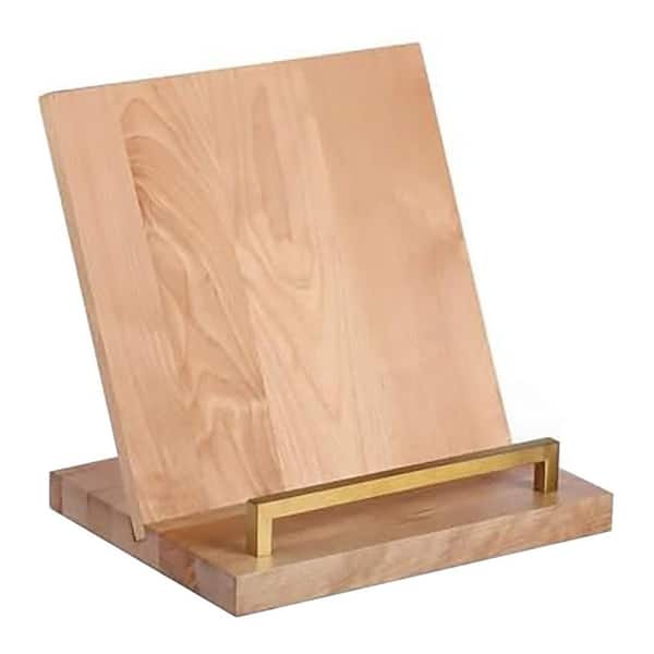 Maple Wood Recipe Holder Cookbook Stand with Removable Cutting Board Adjustable Charcuterie Serving Tray