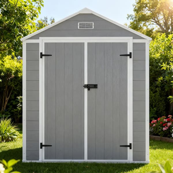 6 ft. x 5 ft. Resin Shed with Double Door (30 sq. ft. )