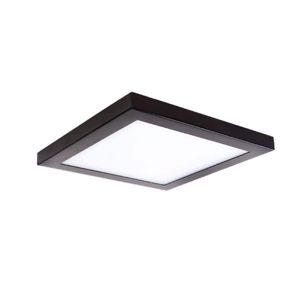 Square Slim Disk Length 13 in. Bronze Square Fixture New Construction Reces