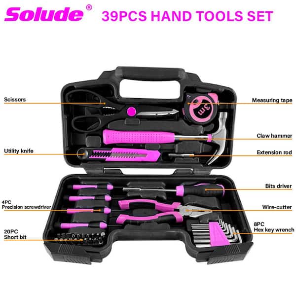 39-Piece Home Tool Kit with Hard Shell Carrier