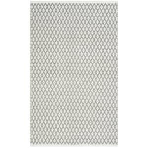 Boston Gray Doormat 3 ft. x 4 ft. Geometric Diamonds Area Rug