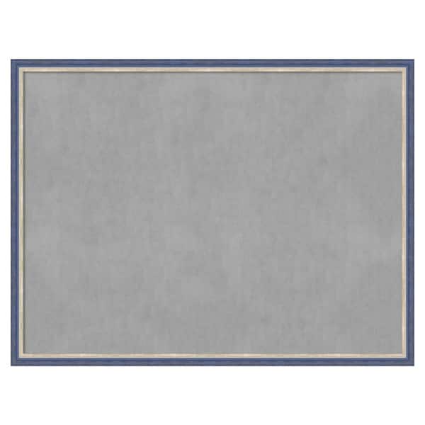 Amanti Art Theo Blue Narrow 25 in. x 19 in. Framed Magnetic Board