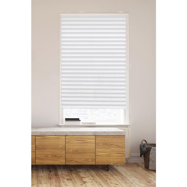 Lumi Cut-to-Size White Paper 36 in.W x 72 in.L Light Filtering 6-PK Cordless Temporary Shades with EZ-Clips